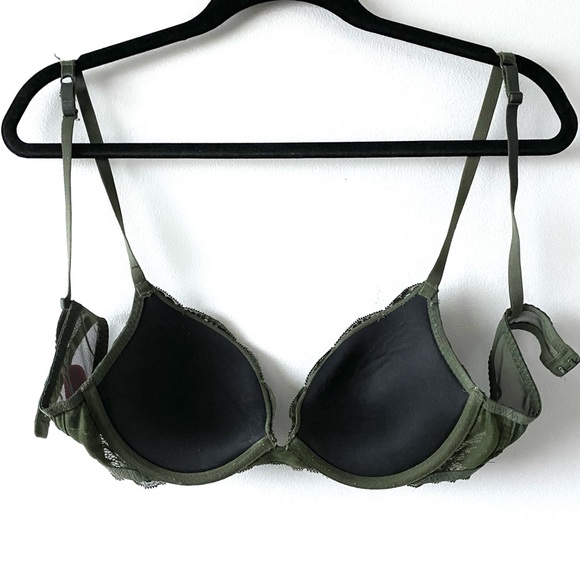 🛑SOLD🛑La Senza Obsession Dark Green Push-Up Bra Size 34B - Picture 2 of 5